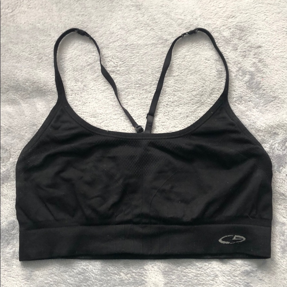 champion c9 black low impact sports bra